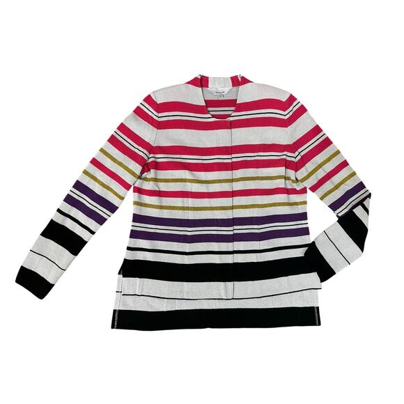 Misook Blazer Striped Round Neck - Picture 1 of 6